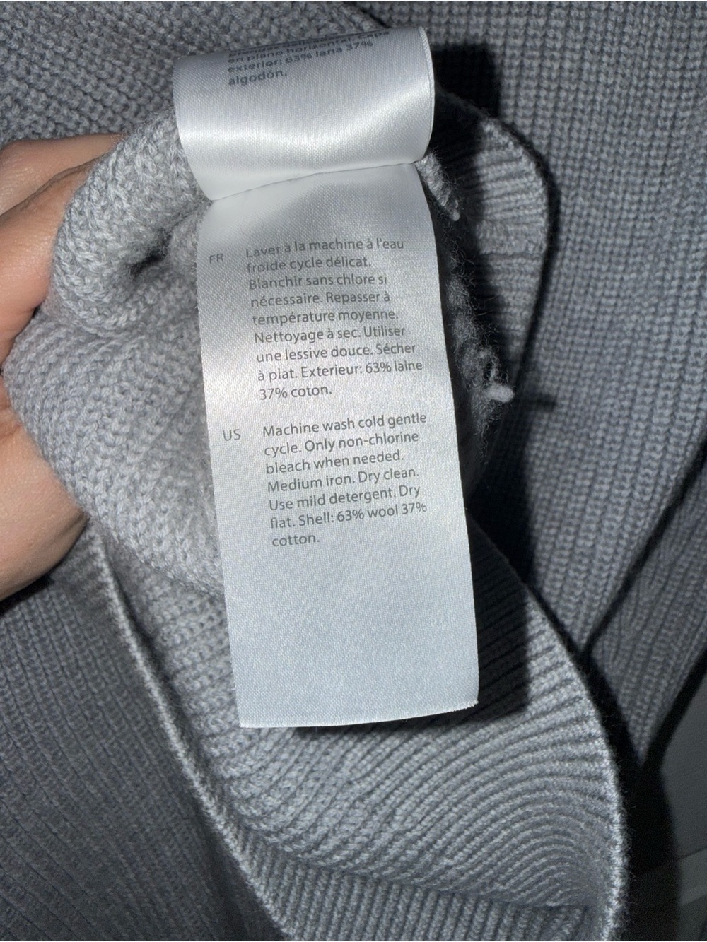 COS Light Gray Ribbed Half-Zip Sweater - Picture 9 of 9